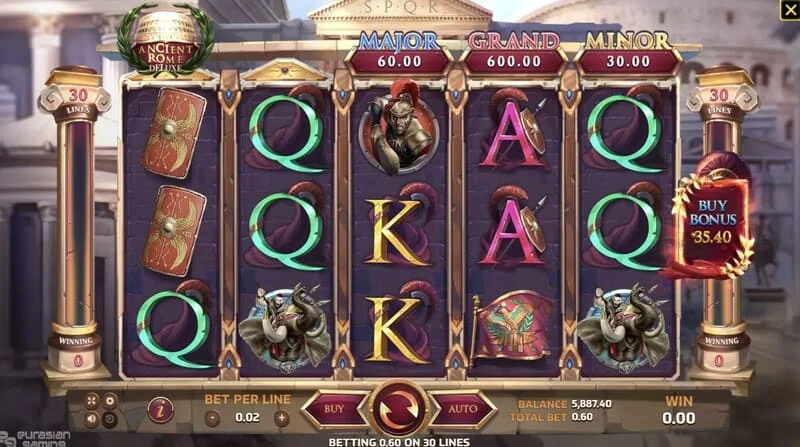 Ancient Rome Deluxe AI - การเล่นเกมที่มีเส้นที่ชนะ