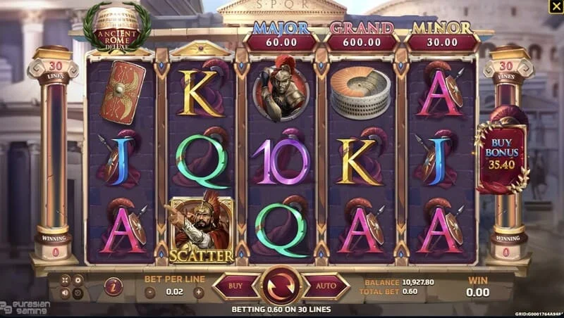 Ancient Rome Deluxe AI - Scatter และ Free Spins